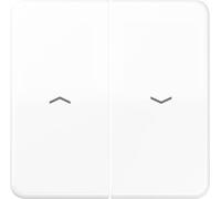 Jung x2 Cache Interrupteur pour stores, Interrupteur / bouton-poussoir pour stores blanc-alpin CD595