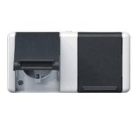 Jung Prise de courant 8220W double - cadre saillie gris