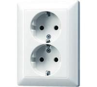 Jung x2 Insert Prise 2P+T blanc-alpin AS5020UWW 1 pc(s)