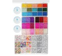 Jungengel - Kit Création Bijoux 53 Compartiments - Perles Lettres Rocailles Charms - Coffret DIY Bracelets Colliers Filles