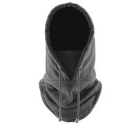 Jungerhouse Balaclava Multifonction Polaire Hiver Cagoule Chapeau Moto Coupe Vent Masque Ski Outdoor Vélo Unisexe (Gris,Taille Unique)