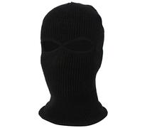 Jungerhouse Balaclava Tricoté Intégral Cagoule 3 Trous 2 Trous Multifonction Coupe Vent Au Chaud Masque Moto Vélo Ski Cagoule Unisexe Sports (Noir 2 Trous,Taille Unique)