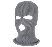 Jungerhouse Balaclava Tricoté Intégral Cagoule 3 Trous 2 Trous Multifonction Coupe Vent Au Chaud Masque Moto Vélo Ski Cagoule Unisexe Sports (Gris 3 Trous,Taille Unique)