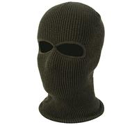 Jungerhouse Balaclava Tricoté Intégral Cagoule 3 Trous 2 Trous Multifonction Coupe Vent Au Chaud Masque Moto Vélo Ski Cagoule Unisexe Sports (Armée Verte 2 Trous,Taille Unique)