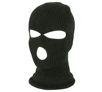 Jungerhouse Balaclava Tricoté Intégral Cagoule 3 Trous 2 Trous Multifonction Coupe Vent Au Chaud Masque Moto Vélo Ski Cagoule Unisexe Sports (Armée Verte 3 Trous,Taille Unique)