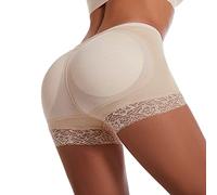 Jungerhouse Dentelle Culotte Push Up pour Monte Fesse Femme Invisible Butt Lifter Panty Sculptante Lingerie (Peau,XXL)