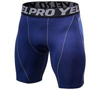 Jungerhouse Homme Short de Compression à Séchage Rapide et Respirant Running Collant Court de Sport Leggings Short (Bleu Marine,XL)