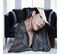 Jungkook Jeon Jung Kook Couverture en flanelle polaire ultra douce pour toutes les saisons légère pour salon/chambre à coucher 125 x 100 cm