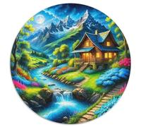 Jungle 1000 Pièces Puzzle pour Adultes Et Enfan Natural Scenery Puzzle Rond Décoration Moderne Jeu Cadeau Unique 1000pcs (67.5x67.5cm)