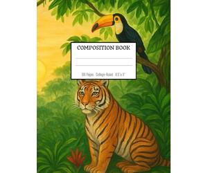 Jungle Adventure Composition Book - Into the Wild -nExplore, Write, Dream: Step into a world full of color and life / 8.5x11 Inches / 100 Pages / College Rulled