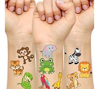 Jungle Animal Temporary Tattoos for Kids Safari Tattoo 60pcs