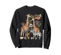 Jungle Animal Wildlife Safari Zoo Thème Animaux Sauvages Forêt Sweatshirt