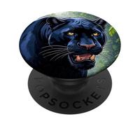 Jungle animalière Mighty Panther PopSockets PopGrip Adhésif
