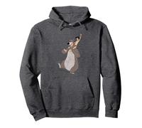 Jungle Book Mowgli And Baloo Sweat à Capuche, Unisexe pour adultes, Chiné Foncé, XXL