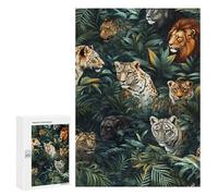 Jungle Cats in Amazon Rainforest Puzzle 1000 Pièces Educa Jouet en Bois Cadeau Unique Décoration Intérieure Jeu Éducatif Challenge Toy Adultes Et Enfants À Partir De 14 Ans 300 PCS