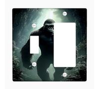 Jungle Creature Plaques de protection pour interrupteur de lumière/couvercles de sortie, accents muraux de monstre de la forêt, plaques murales thermoplastiques, taille standard, style aventure