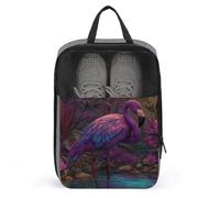 Jungle Flamingo Bird Sac à chaussures pour voyage usage quotidien Sac de rangement anti-poussière Sac de rangement pour chaussures de golf