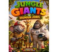 Jungle Giants in Human Jobs, Coloring Book for Kids: A Roaring Good Coloring Book for Kids Ages 2-8 | 30 Fun Animal Illustrations with Educational Facts