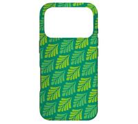 Jungle Green Lime Tropical Leaf Feathery Foliage Pattern Coque pour iPhone 17 Pro