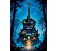 Jungle Guitare House Puzzle pour Adultes 500 pièces, Puzzles Classiques, Détente & Relaxation, Famille Jeu Puzzles, Puzzle de Décoration