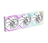 Jungle Leopard Build Blocks UNI Daisy Chain RGB PC Ventilateur 120MM 3er Pack,2000RPM/62.36CFM,5V3PIN ARGB und 12V4PIN PWM Ventilateur (Blanc)