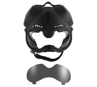 Jungle Leopard Casque Tactique for Chien de Chasse K9, Lunettes de Protection d'extérieur for Terrier Belge hollandais, Berger Allemand, Taille Moyenne(BK)