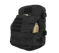 Jungle Leopard Gilet Tactique Molle, Sac d'hydratation avec Pochette for Casque, Sac à Dos modulaire for vessie d'eau, équipement Airsoft de Chasse(BLK)