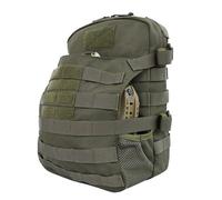 Jungle Leopard Gilet Tactique Molle, Sac d'hydratation avec Pochette for Casque, Sac à Dos modulaire for vessie d'eau, équipement Airsoft de Chasse(RG)