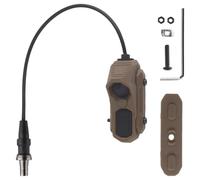 Jungle Leopard Interrupteur à Fil et Capuchon arrière for Lampe de Poche Tactique SF, Montage sur Rail/MLOK, Interrupteur de Pression à Distance AXON, Capuchon arrière de 3/4 po(Switch-T)