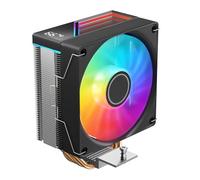 Jungle Leopard KF420E Ventirad Refroidisseur CPU avec Température Affichage écran Affichage,avec 120x120x25mm 1800RPM ARGB PWM Ventilateur,pour LGA 115X/1200/1700/1366/2011/1851,pour AM4/AM5 (BK)