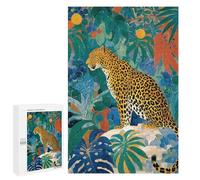 Jungle Leopard Painting Puzzle 1000 Pièces Educa Jouet en Bois Cadeau Unique Décoration Intérieure Jeu Éducatif Challenge Toy Adultes Et Enfants À Partir De 14 Ans 1000 PCS