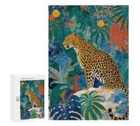 Jungle Leopard Painting Puzzle 1000 Pièces Educa Jouet en Bois Cadeau Unique Décoration Intérieure Jeu Éducatif Challenge Toy Adultes Et Enfants À Partir De 14 Ans 300 PCS