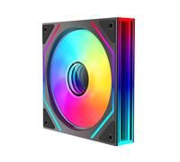 Jungle Leopard PRISM 4Ultra ARGB PC Fan 120MM Case Fan[Infinity Mirror] 1850RPM RGB Fan 5V3PIN ARGB and 12V4PIN PWM (1, BK, Reverse Flow)