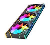 Jungle Leopard Prism4EX RGB PC Ventilateur 120MM 3er Pack [Infinity Mirror][HDB]58.36CFM/1850RPM/2.07 MMH2O 5V3PIN ARGB et 12V4PIN PWM Ventilateur (Blanc Reverse Blade)