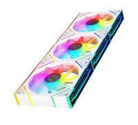 Jungle Leopard Prism4EX RGB PC Ventilateur 120MM 3er Pack [Infinity Mirror][HDB]58.36CFM/1850RPM/2.07 MMH2O 5V3PIN ARGB et 12V4PIN PWM Ventilateur (Noir Reverse Blade)