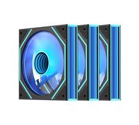 Jungle Leopard Prism4Ultra-X3 RGB PC Ventilateur 120MM 3er Pack[Infinite Mirror][HDB]58.36CFM/1850RPM/26LEDs 5V3PIN ARGB et 12V4PIN PWM Ventilateur (Noir Reverse Blade)