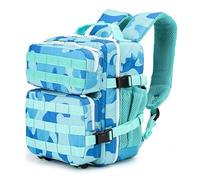 Jungle Leopard Sac à dos tactique 9 L for hommes et femmes, sac de sport, sac de voyage, sac de randonnée avec porte-bouteille(Blue Camo)