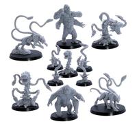 Jungle Monster Lot de 11 créatures pour RPG DND et Fantasy | Phase Panthers, Girallons, Man-Eating Plants, Sprouts | Figurines à l'échelle 28 mm - 65 mm | Licence épique Miniatures | Modèle en résine