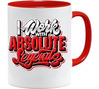 Jungle Mug Cadeaux de travail amusants | Tasse « I Work with Absolute Legends » | Cadeaux amusants pour collègues de travail | Tasses amusantes pour collègues de travail