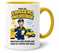 Jungle Mug | Facteur incroyable | Tasse cadeau pour facteur avec phrase « Merci d'être là quel que soit le temps que vous faites | Détail pour livreur postal, messager et travailleur de poste