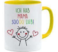 Jungle Mug « Ich hab Mama sooo lieb » - Jolie tasse pour enfant avec inscription en allemand - Cadeau pour maman pour un anniversaire ou la fête des mères
