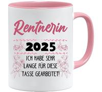 Jungle Mug Tasse à café humoristique pour retraite avec inscription en allemand « Ich habe sehr lange für diese Tasse gearbeitet » Cadeau d'adieu amusant pour la retraite