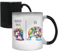 Jungle Mug Tasse avec inscription « Andere Tante vs Du | Tante Geschenk für Frauen Ehe Hochzeit | Geschenkidee Frau Geburtstag Weihnachten Patentante Familie Kaffee-Becher (Farbwechselnde)