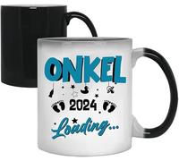 Jungle Mug Tasse avec inscription | Oncle Loading 2024 | Tasse à café pour oncle | Idée cadeau pour oncle | Cadeau pour oncle | Anniversaire, Pâques, Noël (changement de couleur)