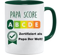 Jungle Mug Tasse papa Score, Certifiée Papa du Monde, Tasse à café comme cadeau de fête des pères, anniversaire, Idée de cadeau pour la fête des pères