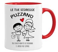 Jungle Mug Tasses mari et femme, Vos pets puent, tasses de petit ami, idée cadeau de fête d'anniversaire, idées cadeaux originaux de Noël, tasses (Rouge)