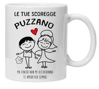 Jungle Mug Tasses mari et femme, vos pets puent, tasses de petit ami, idée cadeau fête d'anniversaire, idées cadeaux originaux de Noël, tasses (blanc)