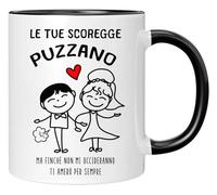 Jungle Mug Tasses pour mari et femme puant leurs pets tasses ami idée cadeau pour fête d'anniversaire cadeaux de Noël originaux tasses (noir)