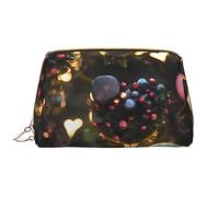 Jungle Of Love Grande trousse de maquillage portable en cuir PVC, fermeture éclair, trousse de toilette, sac de voyage, blanc, taille unique, blanc, Taille unique