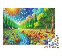 Jungle Puzzle 1000 Pièces - Challenge Zen, Carte Géographique À Assembler, Poster Inclus, Cadeau Éducatif, 70x50cm/1000pcs